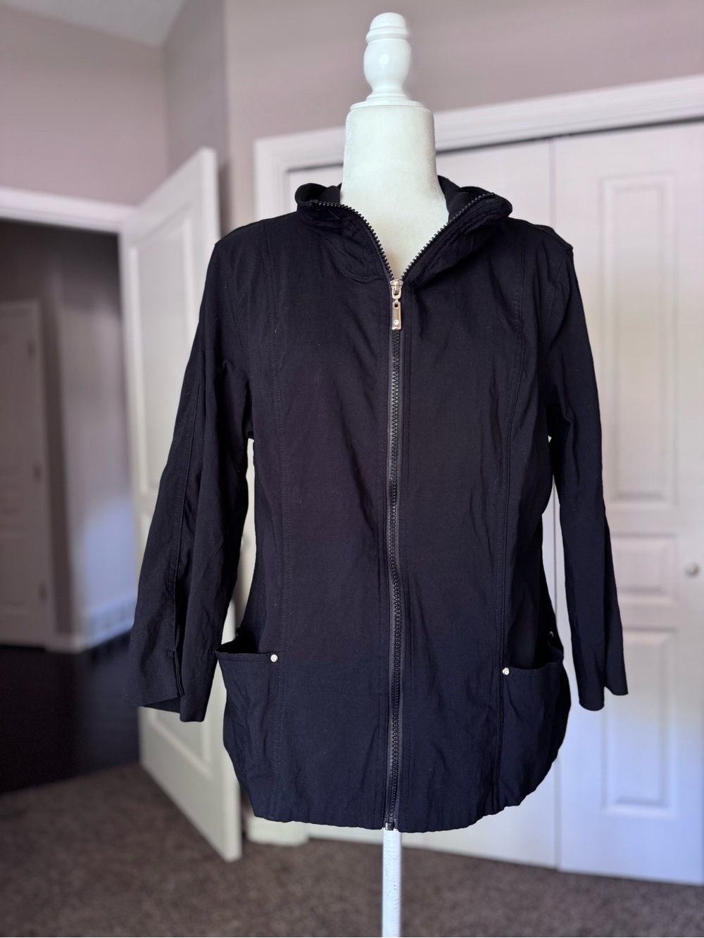 JM Collection Zip Up Collared Jackey size 14